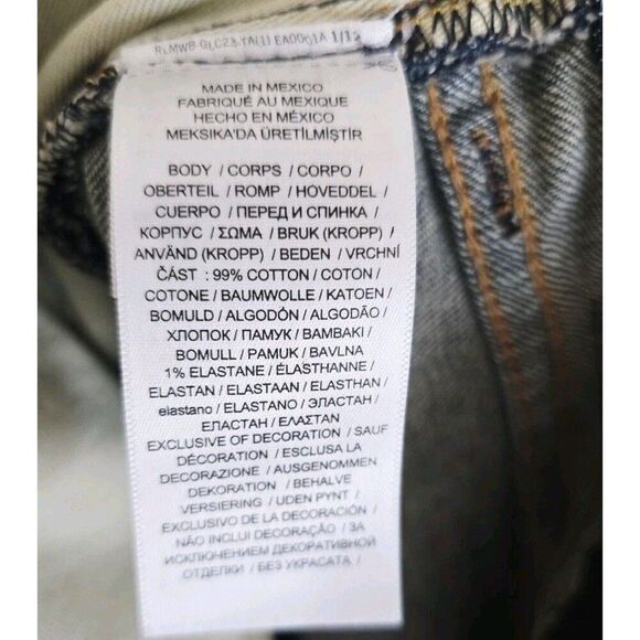 New-Polo Ralph Lauren Mens Sullivan Slim Paint Distressed Blue Denim Jeans 42x32 - Picture 9 of 11